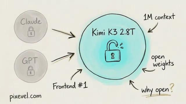 مدل Kimi K3 چیست؟ بررسی کامل معماری ۲.۸ تریلیونی، بنچمارکها و مقایسه با Claude و GPT