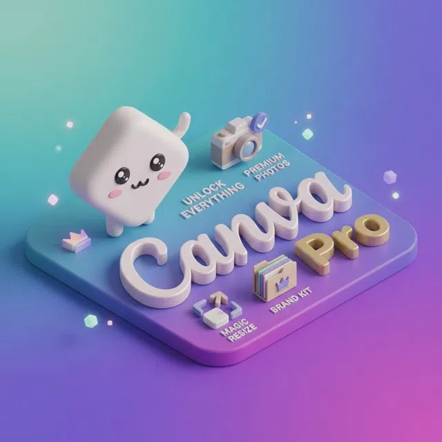 آیکون اشتراک Canva Pro پیکسول